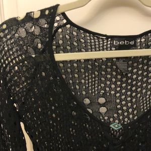 Black sexy netted Bebe top